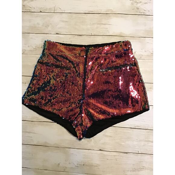 Fabulous rave, disco party, sequin, booty shorts, size small - Picture 6 of 6